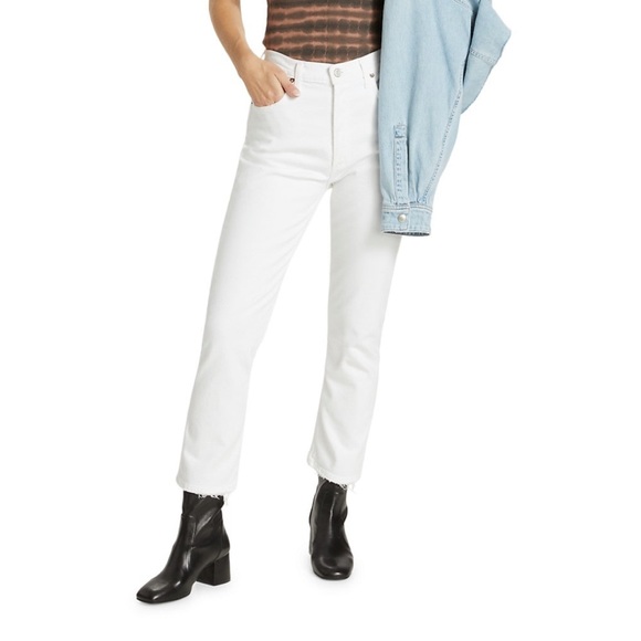 Agolde Riley High Rise Straight Crop Jeans - Picture 2 of 7